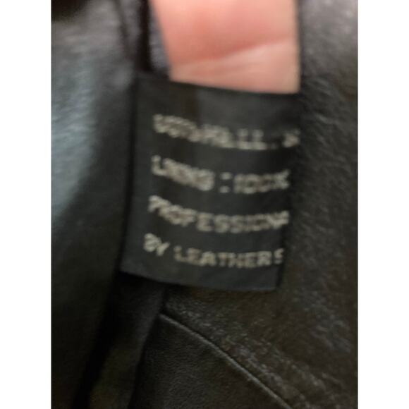 Vintage 80's Real 100%‎ Leather Midi Coal Size M Black - Picture 5 of 10